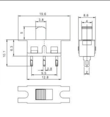 SS-12E08撥動開關(guān)圖紙